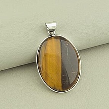 картинка Кулон Тигровый глаз 45x30мм от магазина Wolves