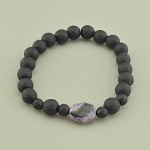 картинка Браслет 'SUNSTONES' Чароит Шунгит 18 см от магазина Wolves