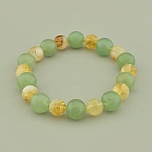 картинка Браслет 'SUNSTONES' Нефрит Цитрин 18 см от магазина Wolves