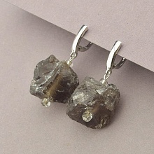 картинка Серьги 'SUNSTONES' Раухтопаз Серебро(925) от магазина Wolves