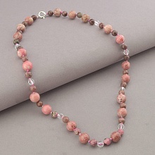 картинка Бусы 'SUNSTONES' Родонит Горный хрусталь 51 см от магазина Wolves