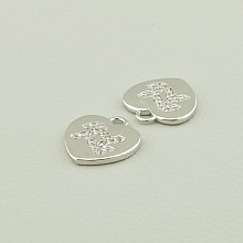 картинка Кулон Фианит 14х13 (родий) от магазина Wolves