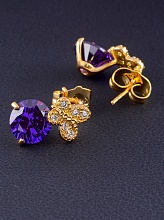 картинка Серьги 'XUPING' Фианит  (позолота 18к) от магазина Wolves