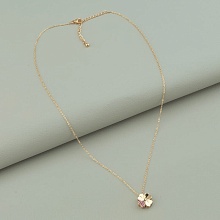 картинка Подвеска 'Saiya' Фианит 41 см (позолота 18к (розовая)) от магазина Wolves