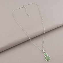 картинка Подвеска 'Stainless Steel' Нефрит Медицинская сталь 316L 45 см от магазина Wolves