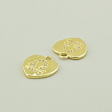 картинка Кулон Фианит 14х13 (позолота 18к (лимонная)) от магазина Wolves