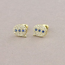 картинка Серьги 'Saiya' Фианит (позолота 18к (лимонная)) от магазина Wolves