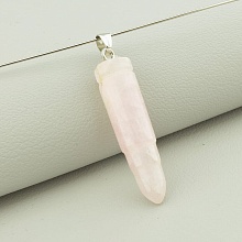 картинка Кулон Розовый кварц 40x10мм от магазина Wolves