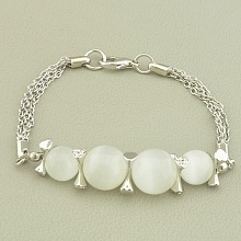 картинка Браслет 'Abella' Кошачий глаз Фианит 20 см от магазина Wolves