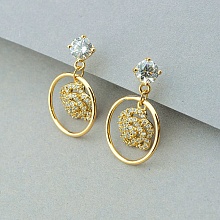 картинка Серьги 'XUPING' Фианит (позолота 18к) от магазина Wolves