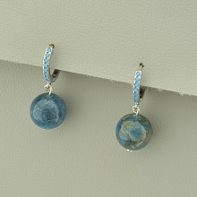 картинка Серьги 'SUNSTONES' Апатит (родий) от магазина Wolves