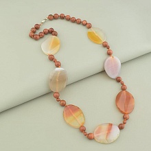 картинка Бусы 'SUNSTONES' Сердолик Золотой Песок 66 см от магазина Wolves