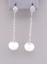 картинка Серьги 'SUNSTONES' Жемчуг Серебро(925) от магазина Wolves