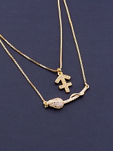 картинка Подвеска Фианит 'XUPING' (позолота 18к) от магазина Wolves