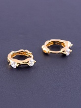 картинка Серьги 'XUPING' Фианит (позолота 18к) от магазина Wolves