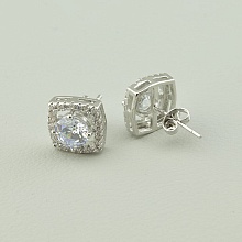 картинка Серьги Фианит  (родий) от магазина Wolves