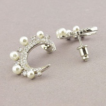 картинка Серьги 'Saiya' Жемчуг (родий) от магазина Wolves