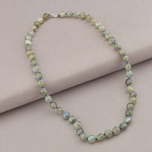 картинка Бусы 'SUNSTONES' Лабрадор Серебро(925) 44 см от магазина Wolves