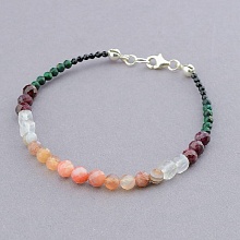 картинка Браслет 'SUNSTONES' Самоцветы Серебро(925) 18 см от магазина Wolves