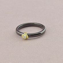картинка Кольцо Керамика Фианит (позолота 18к (лимонная)) от магазина Wolves