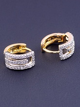 картинка Серьги 'XUPING' Фианит (позолота-родий) от магазина Wolves