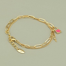 картинка Браслет 'XUPING' Эмаль 17 см (позолота 18к) от магазина Wolves