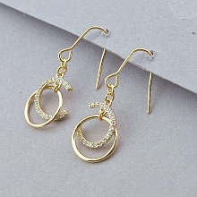 картинка Серьги 'XUPING' Фианит  (позолота 18к) от магазина Wolves