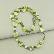 картинка Бусы 'SUNSTONES' Агат Яшма Чешский хрусталь 77 см от магазина Wolves