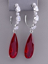 картинка Серьги 'Juleeze' Фианит (родий) от магазина Wolves