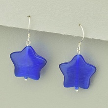 картинка Серьги 'SUNSTONES' Кошачий глаз Серебро(925) от магазина Wolves