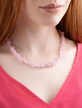 картинка Бусы Розовый кварц на карабине от магазина Wolves