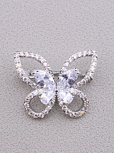 картинка Брошь Фианит (родий) от магазина Wolves