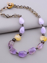 картинка Бусы Цитрин Аметист Раухтопаз 55 см от магазина Wolves