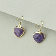 картинка Серьги Аметист 25x13мм от магазина Wolves
