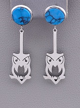 картинка Серьги 'Stainless Steel' Бирюза от магазина Wolves