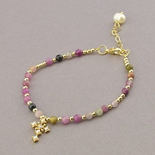 картинка Браслет 'Fashion' Турмалин 17 см (позолота 18к) от магазина Wolves