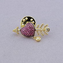 картинка Брошь 'XUPING' Фианит  (позолота 18к (лимонная)) от магазина Wolves