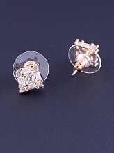 картинка Серьги 'Big Dipper' Фианит (позолота 18к) от магазина Wolves