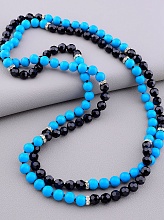 картинка Бусы Бирюза Чешский хрусталь 125 см от магазина Wolves