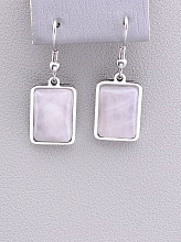 картинка Серьги Розовый кварц 40x11мм от магазина Wolves