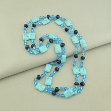 картинка Бусы Бирюза Чешский хрусталь 126 см от магазина Wolves