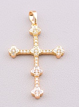 картинка Крестик 'XUPING' Фианит  (позолота 18к) от магазина Wolves