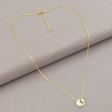 картинка Подвеска 'Saiya' Перламутр 43 см (позолота 18к (лимонная)) от магазина Wolves