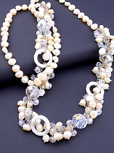 картинка Бусы Жемчуг Чешский хрусталь 80 см от магазина Wolves