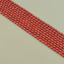 картинка Бусины из натурального камня коралла, нить 40 см от магазина Wolves