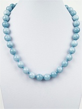 картинка Элитные Бусы из Аквамарина на карабине от магазина Wolves