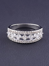 картинка Кольцо 'Big Dipper' Фианит (родий) от магазина Wolves