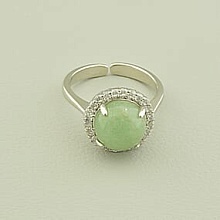 картинка Кольцо Нефрит Фианит от магазина Wolves