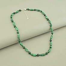 картинка Бусы 'SUNSTONES' Малахит Серебро(925) 43 см от магазина Wolves