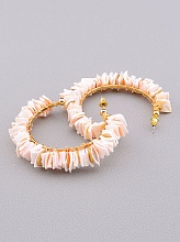 картинка Серьги с натуральными камнями ракушками от магазина Wolves